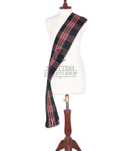Black Stewart Tartan Women Sashes