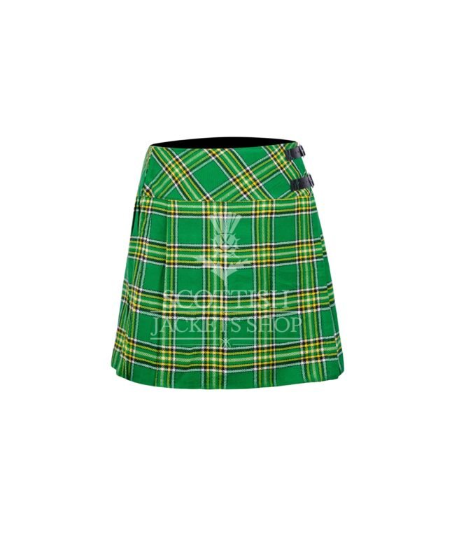 Irish Tartan Mini Skirt For Women