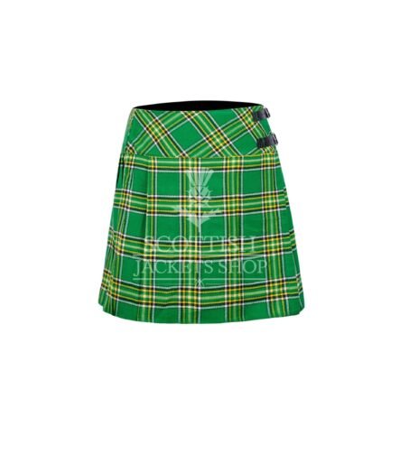 Irish Tartan Mini Skirt For Women