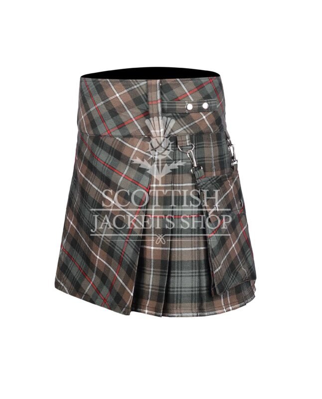 Women's Mackenzie Weathered Tartan Skirt in traditional Scottish weathered tartan pattern