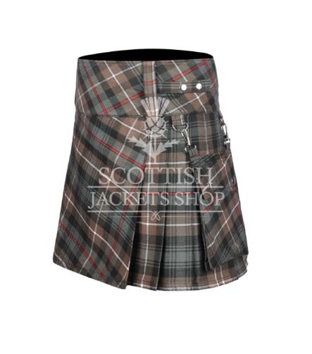 Women's Mackenzie Weathered Tartan Skirt in traditional Scottish weathered tartan pattern