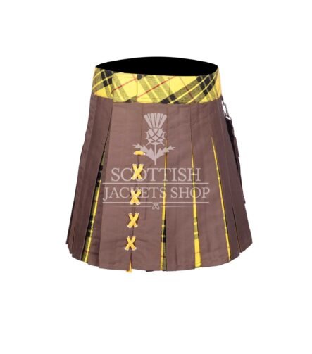 Women's Macleod of Lewis Tartan Brown Hybrid Mini Skirt