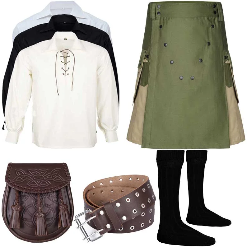 Men’s Scottish Caual Kilt Outfit