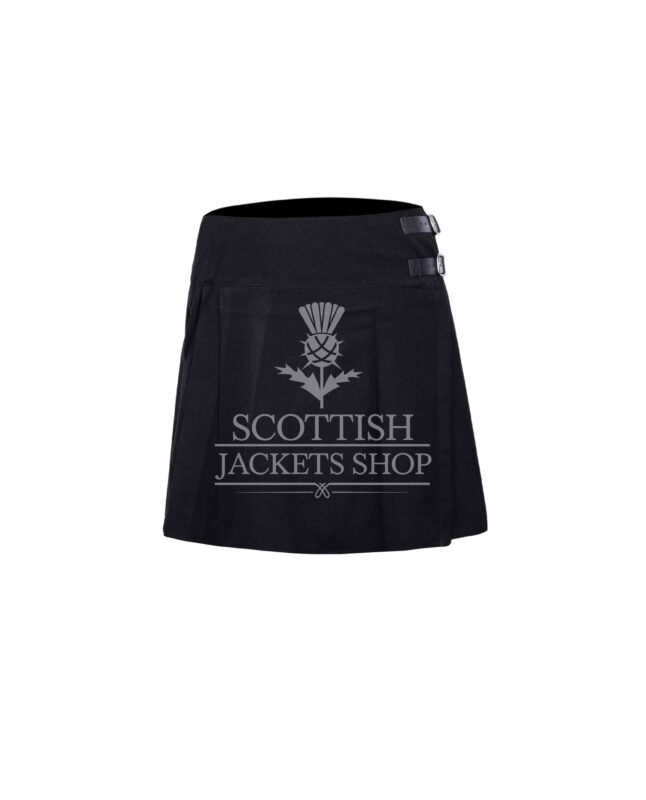Solid Black mini Skirt For Women