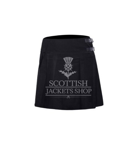 Solid Black mini Skirt For Women
