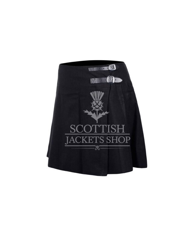 Solid Black mini Skirt For Women
