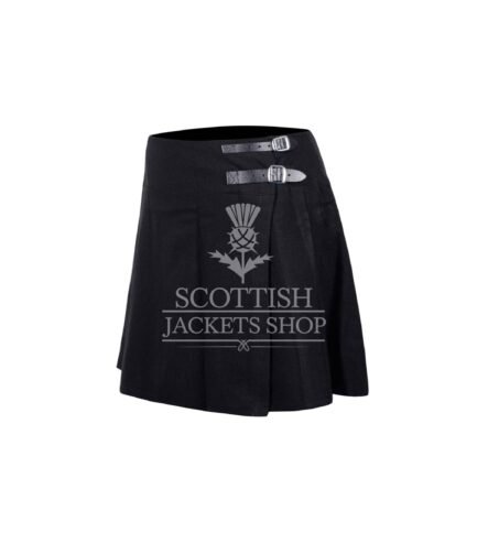 Solid Black mini Skirt For Women