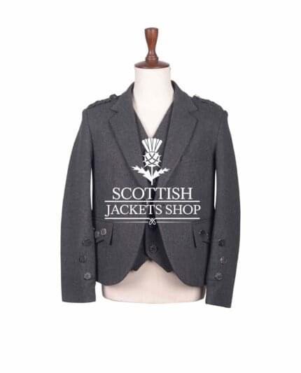 Gray Tweed Wool Argyll Jacket