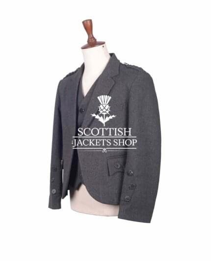 Gray Tweed Wool Argyll Jacket