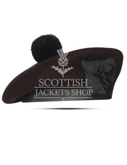 Plain Brown Wool Balmoral Cap