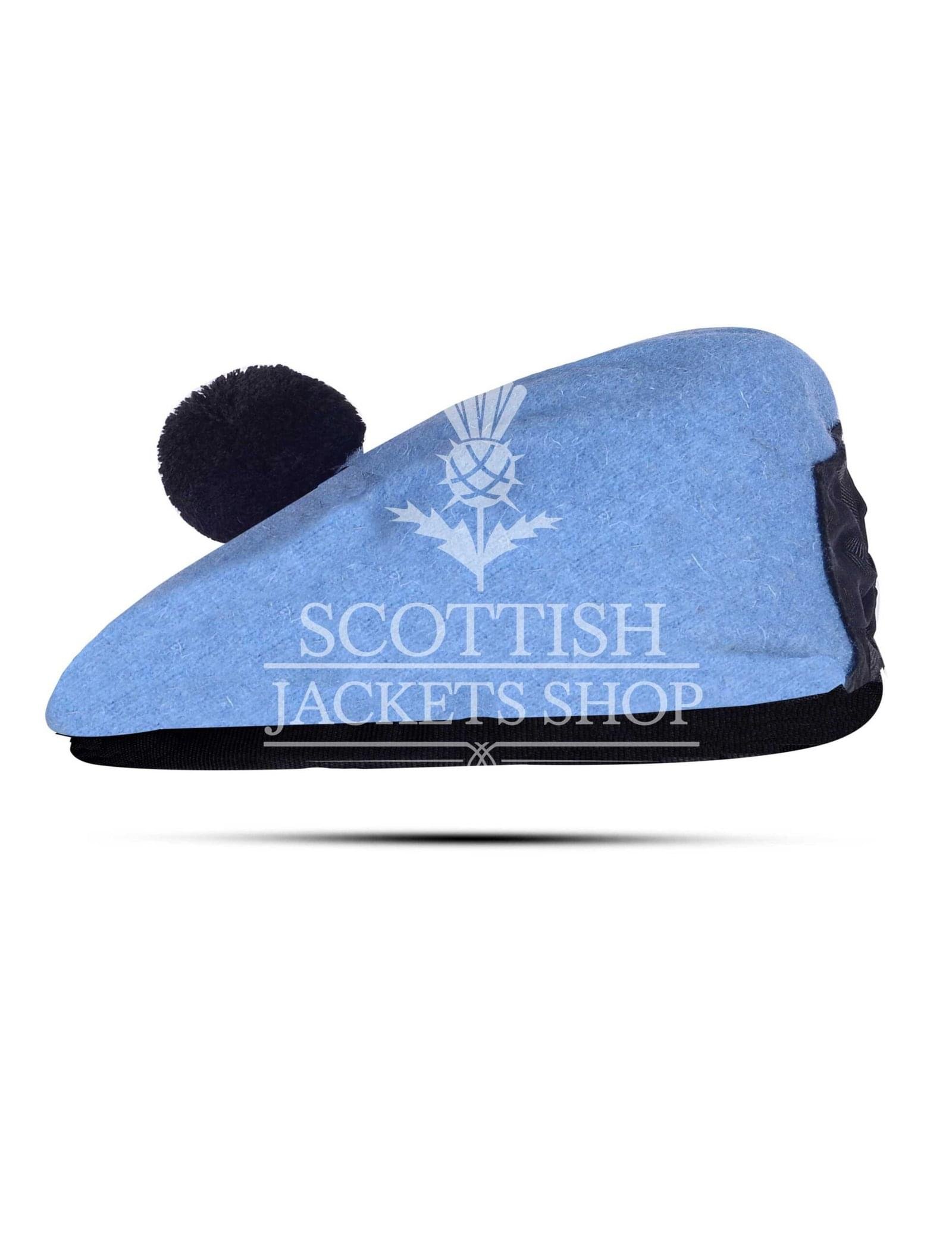 Sky Blue Wool Balmoral Cap