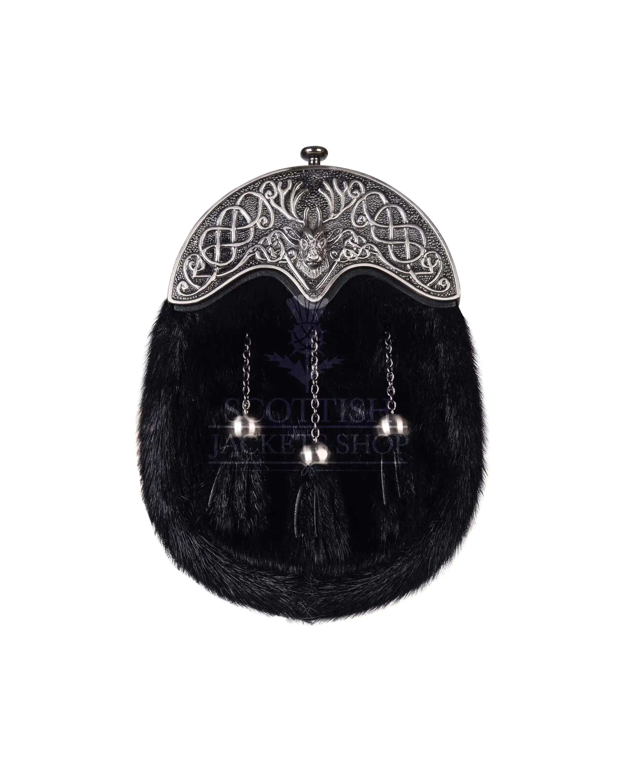 Black Seal Fur Dress Sporran