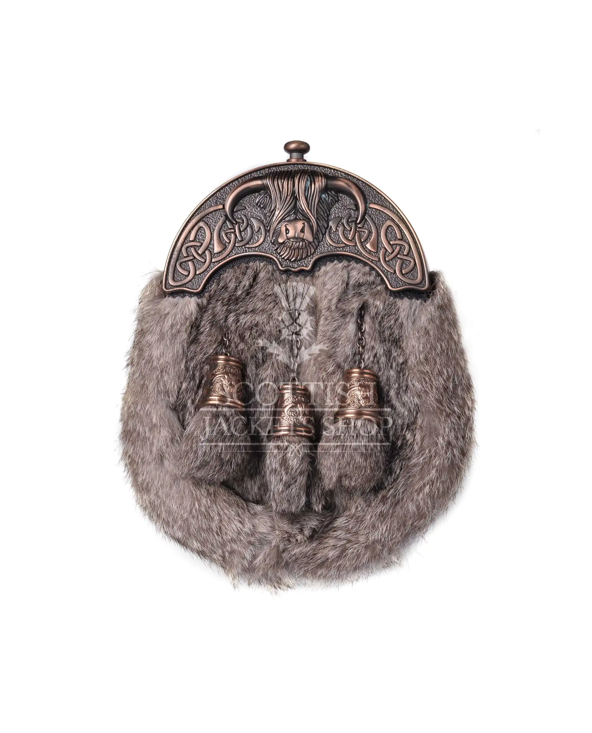 Brown Rabbit Fur Full Dress Sporran Brown Rabbit Fur Full Dress Sporran
