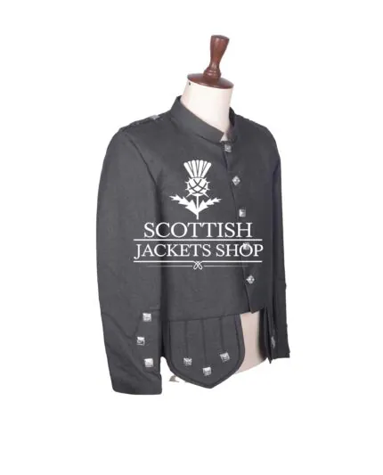 Black Barathea Wool Kenmore Doublet Jacket