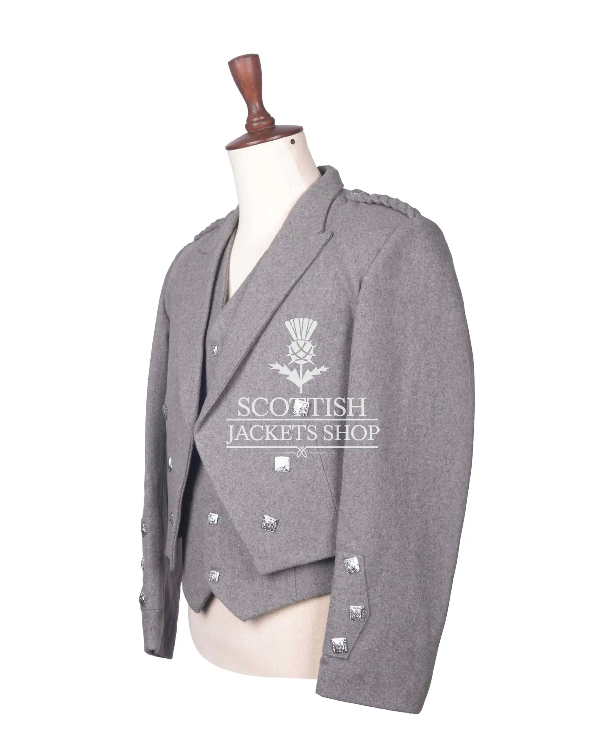 Gray Wool Prince Charlie Jacket