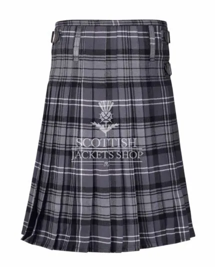 Hamilton Grey Tartan 8 Yard Kilt
