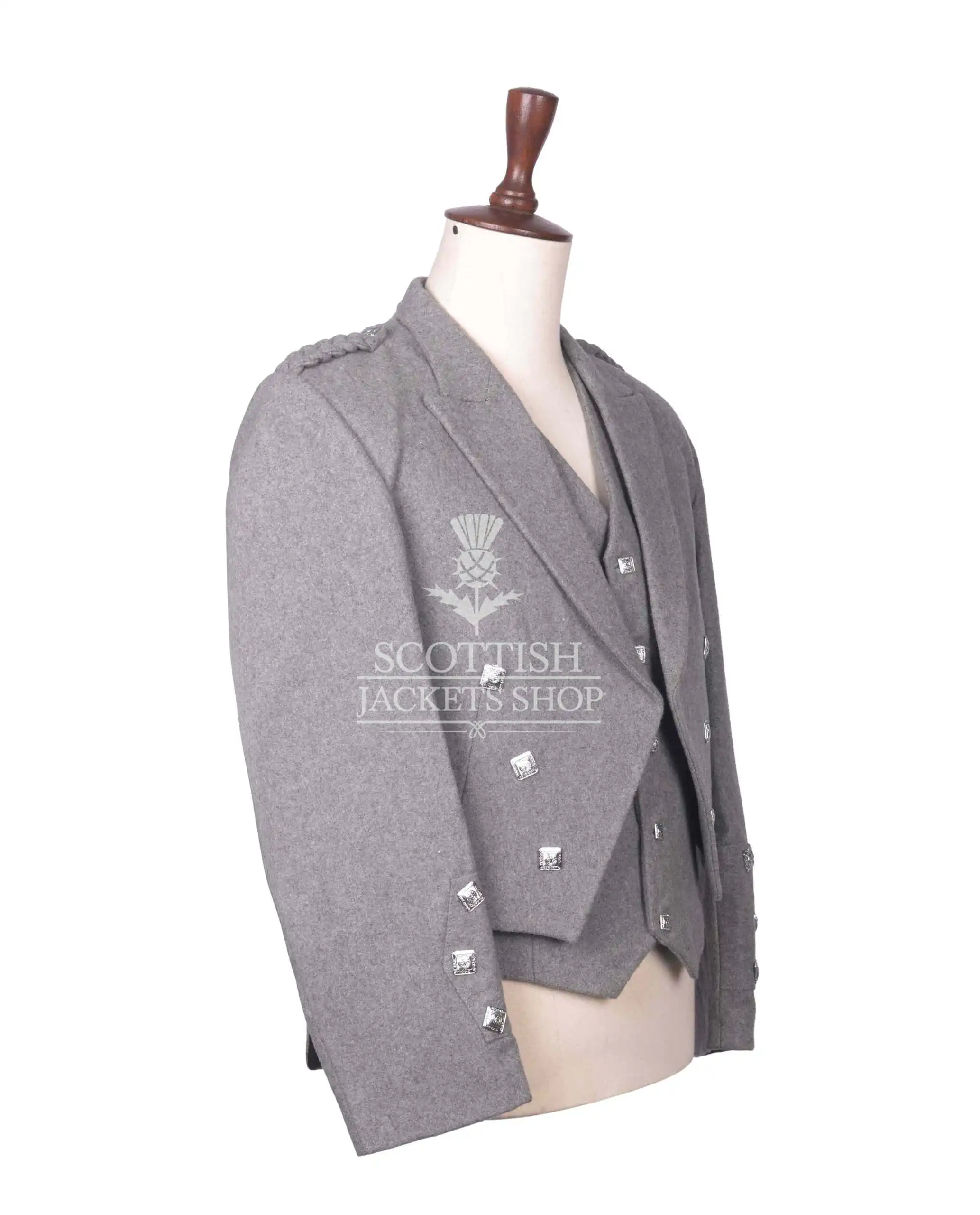 Gray Wool Prince Charlie Jacket