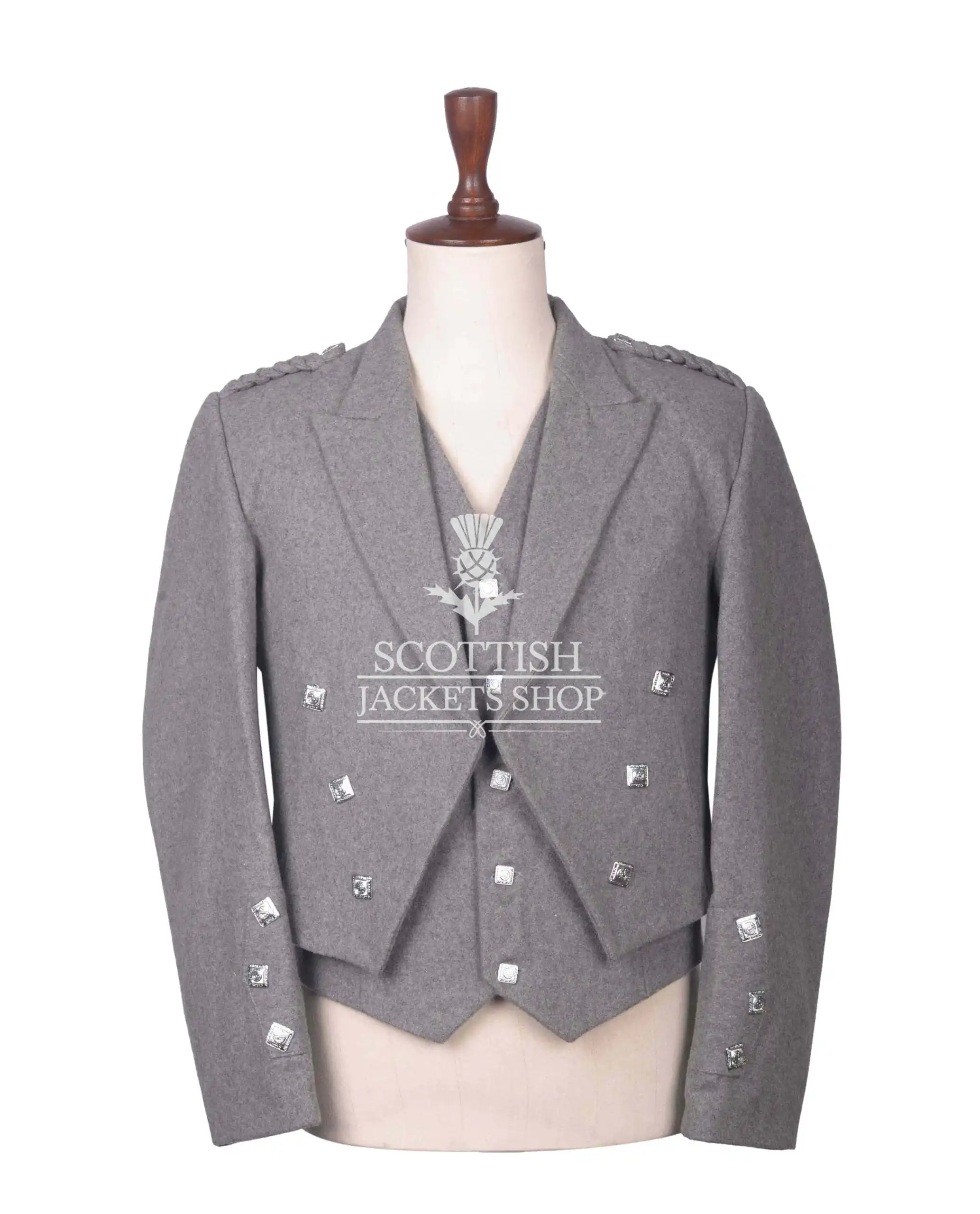 Gray Wool Prince Charlie Jacket